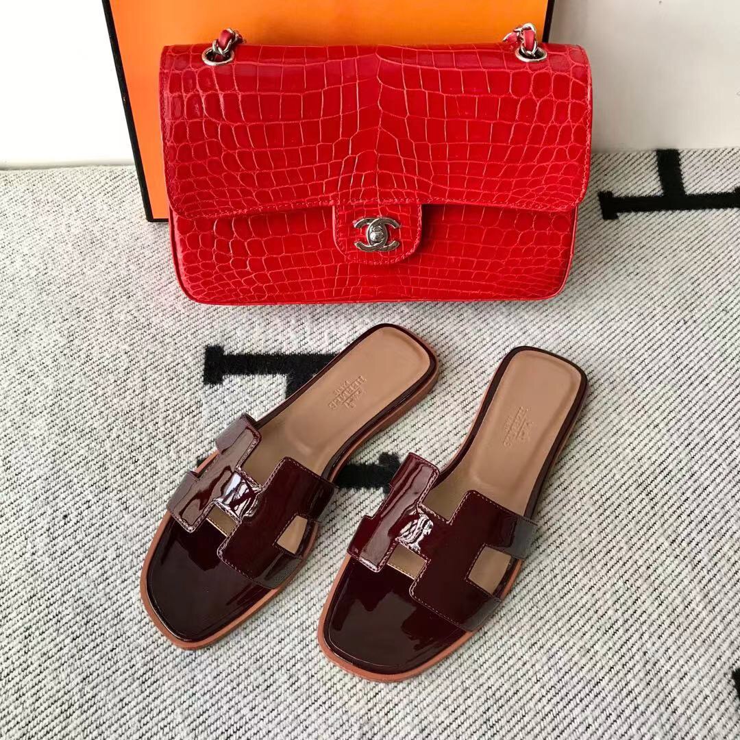 에르메스 올수공 오란 슬리퍼 샌들 페이던트 26